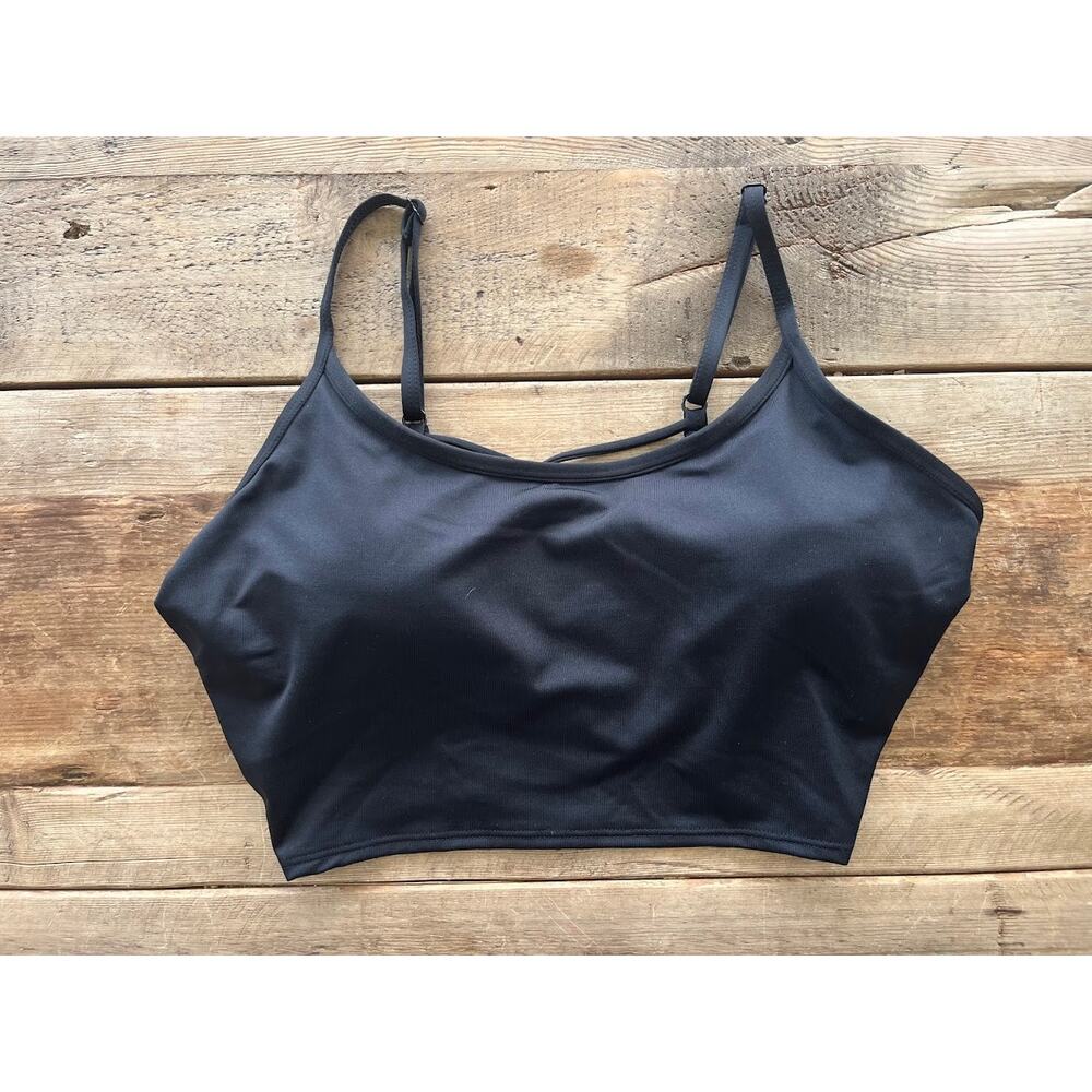 PINK Victoria's Secret Black SMALL DD Ultimate Lightly Lined Crop Sport Bra